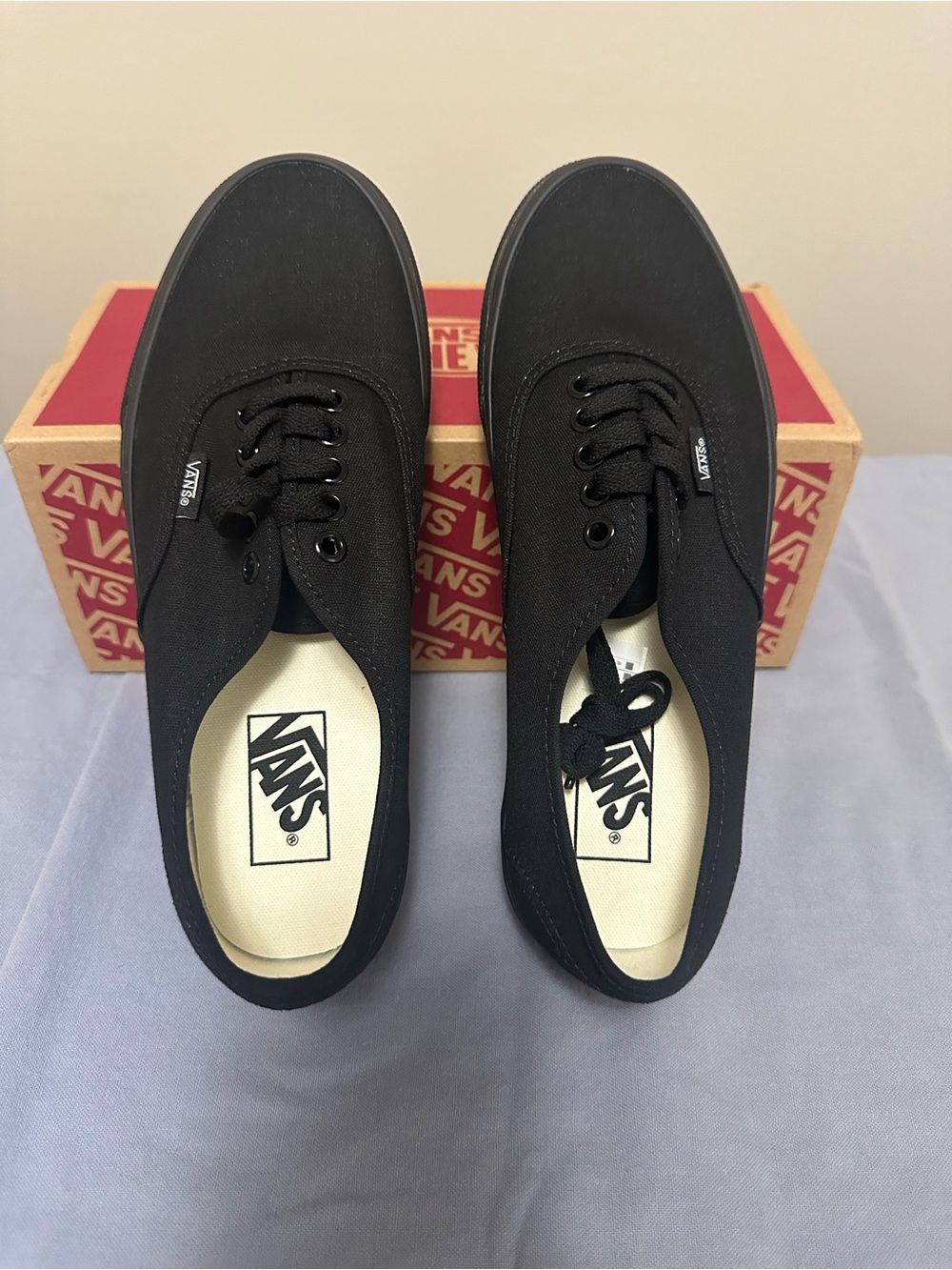 Vans Black Low-Top Canvas Sneakers